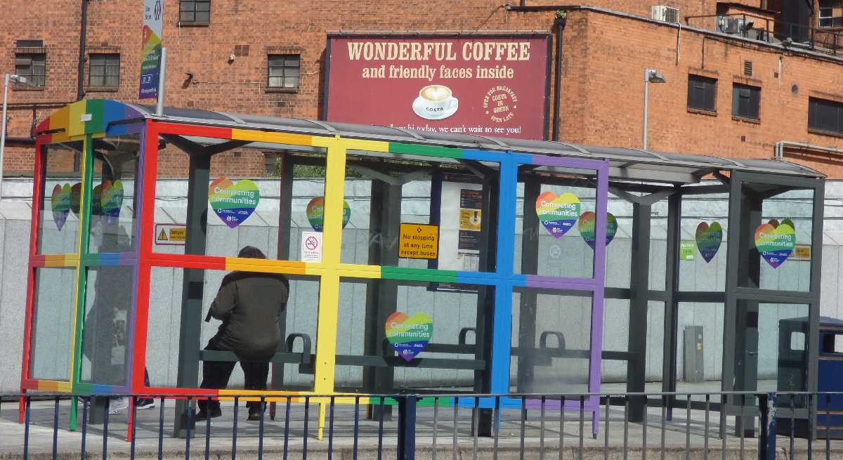 Birmingham Pride bus stop